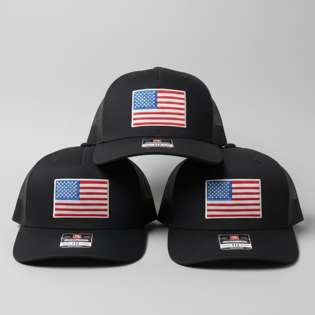 Richardson 112 American Flag Embroidered Hat