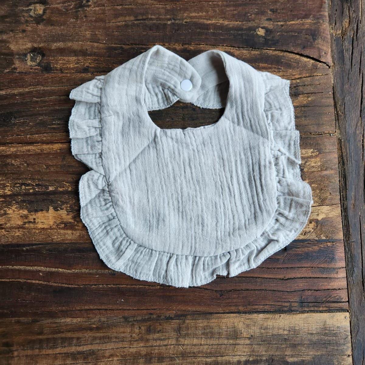 Personalized Muslin Embroidered Bib, & Burp Cloth + Velvet Bow | Custom Name or Initials