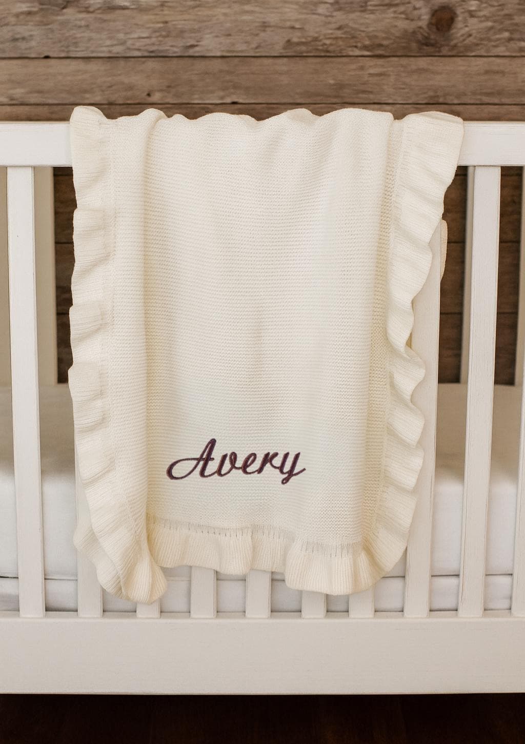 Personalized Embroidered Knit Blanket for Baby Boy or Girl | Custom Name or Initials