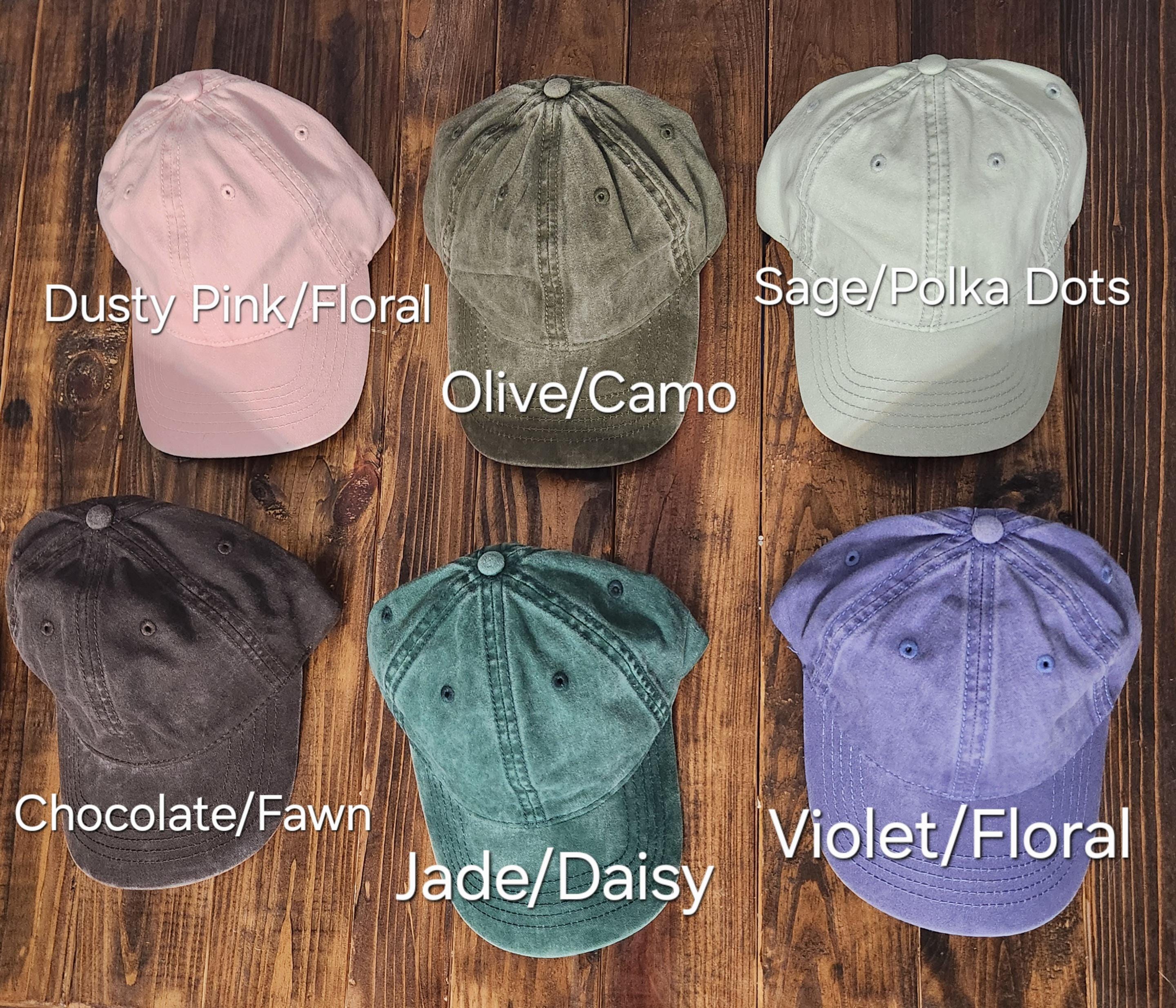 Birth Month Flower Embroidered Cotton Hat: Keep It Wild Unique Visor Print