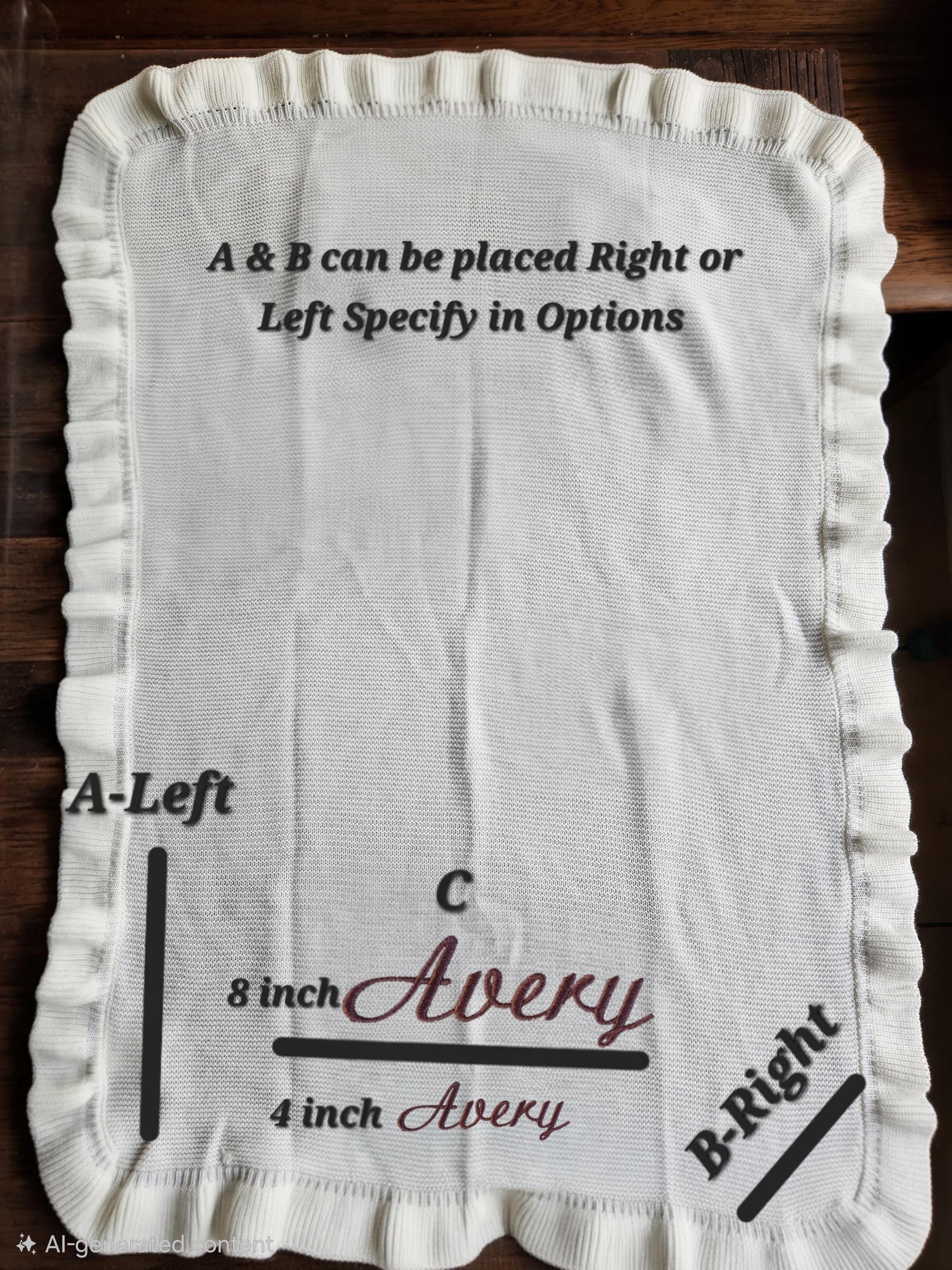 Personalized Embroidered Knit Blanket for Baby Boy or Girl | Custom Name or Initials