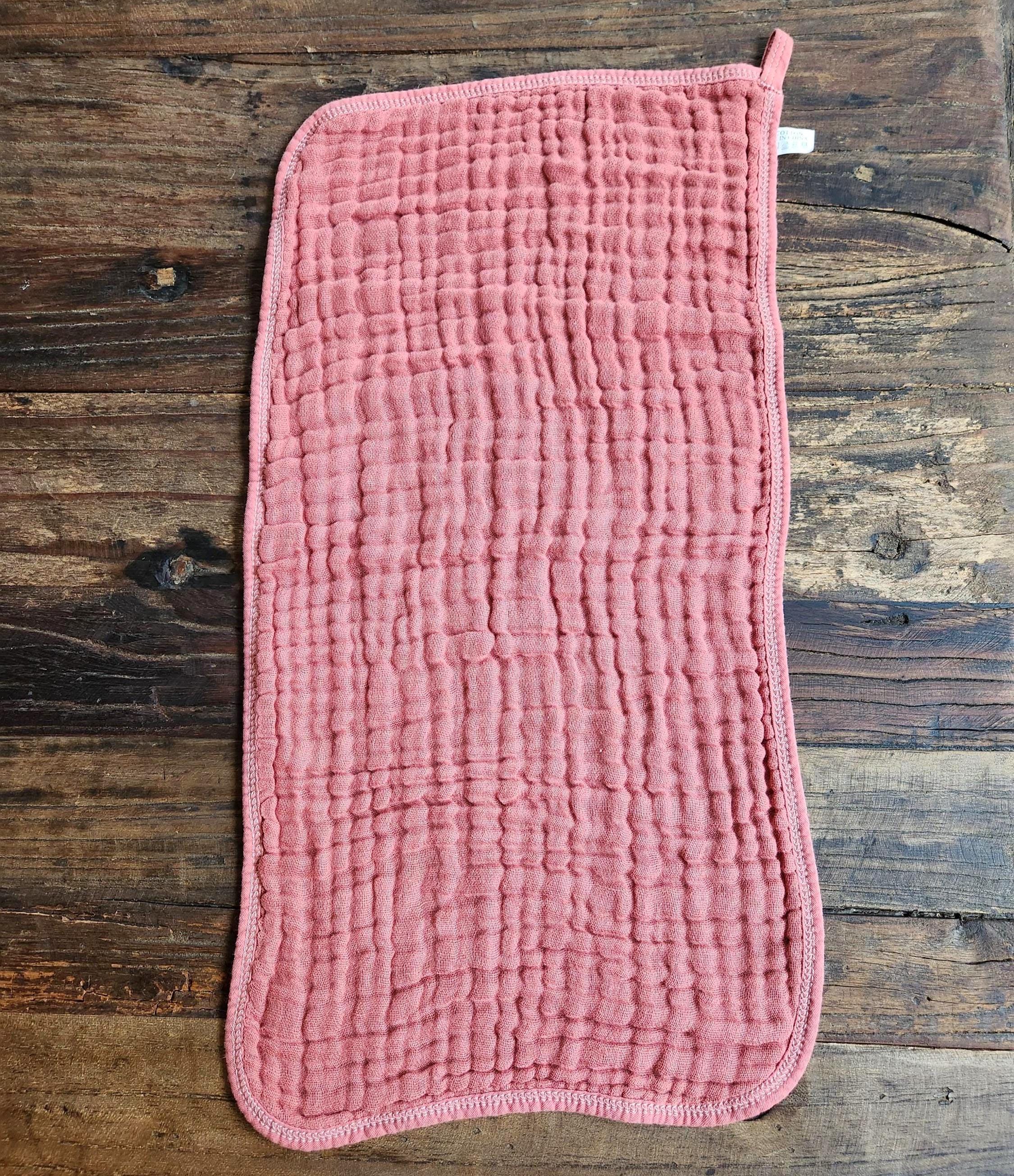 Personalized Muslin Embroidered Bandana Bib, & Burp Cloth | Custom Name or Initials