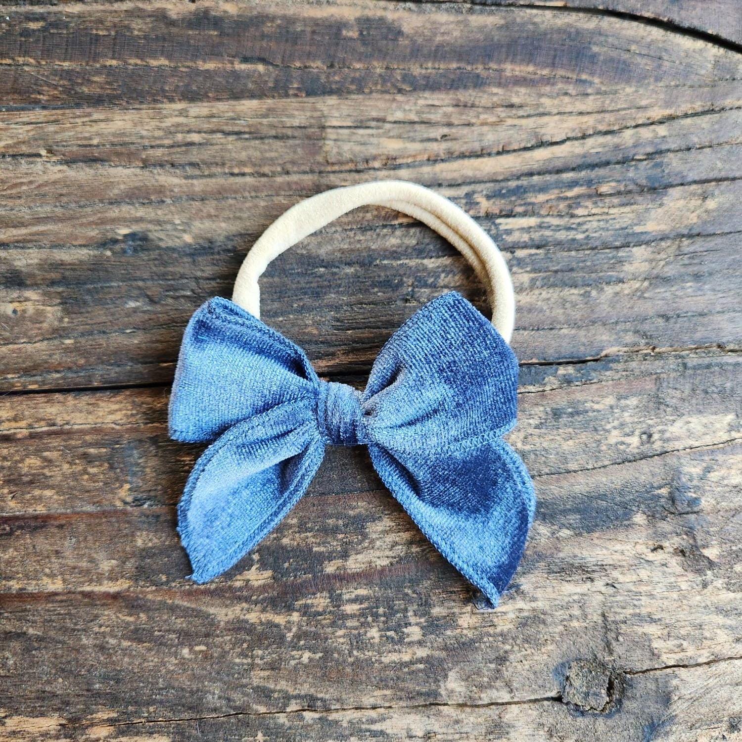 Personalized Muslin Embroidered Bib, & Burp Cloth + Velvet Bow | Custom Name or Initials