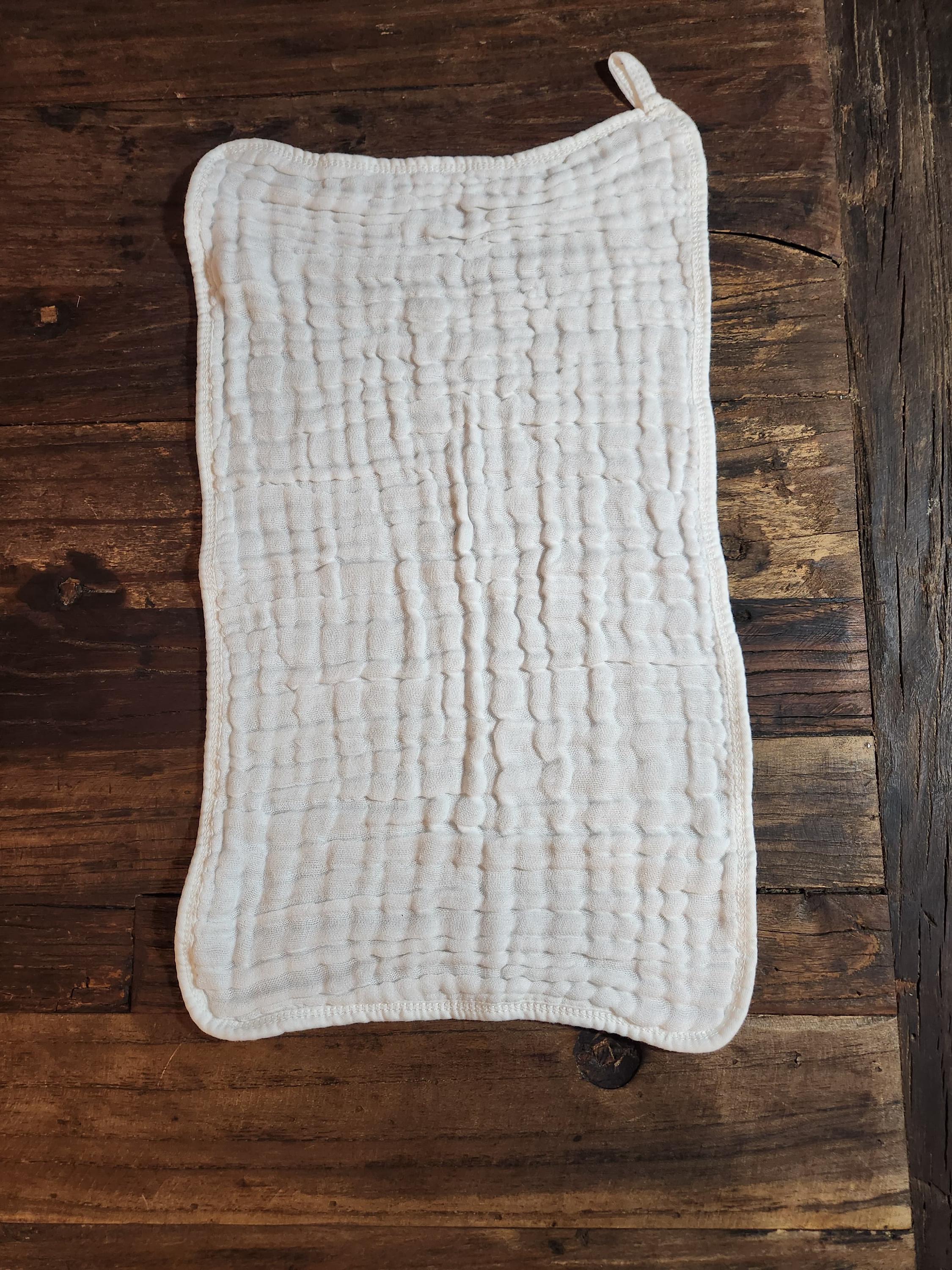 Personalized Muslin Embroidered Bib, & Burp Cloth + Velvet Bow | Custom Name or Initials