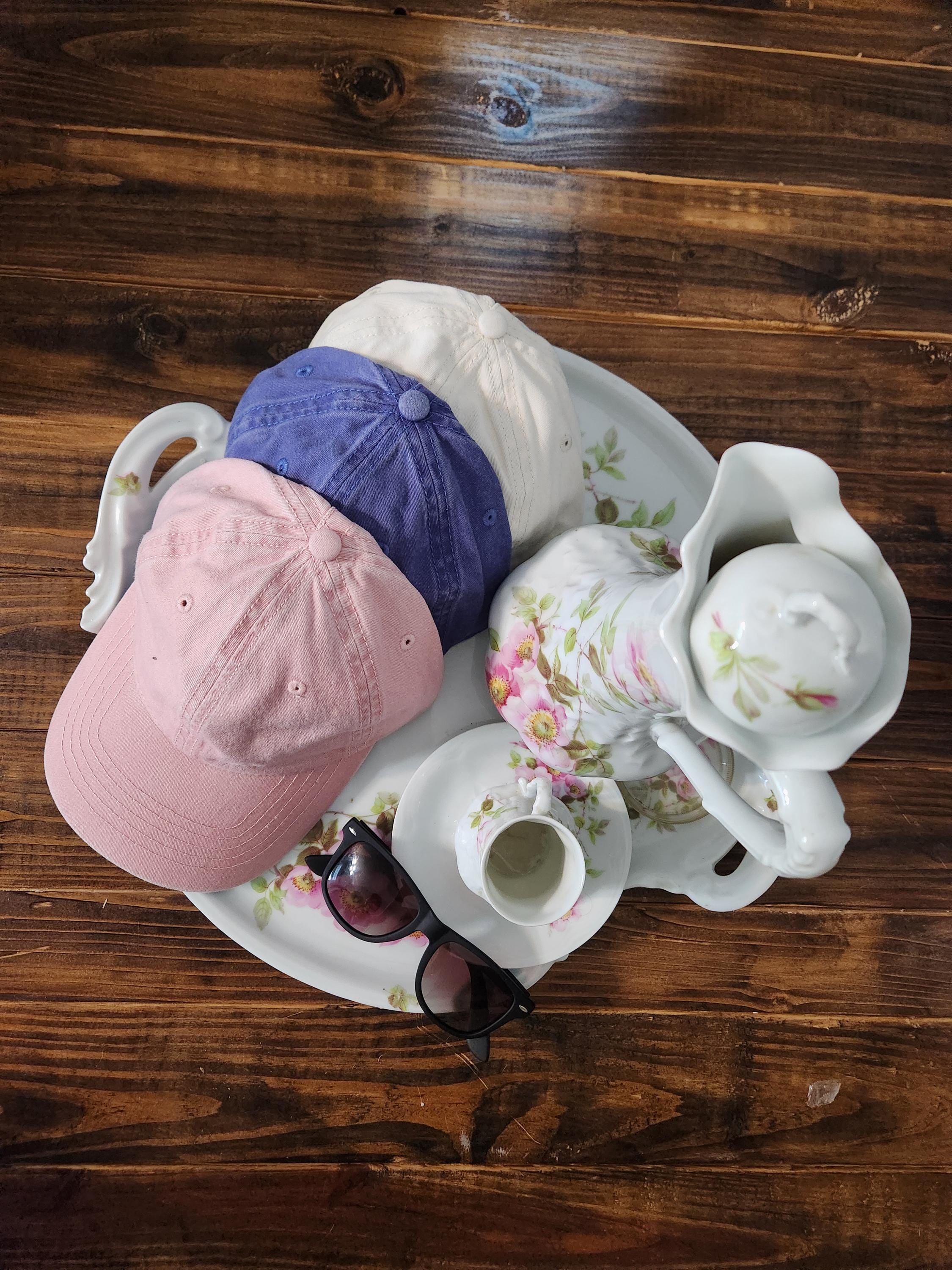 Birth Month Flower Embroidered Cotton Hat: Keep It Wild Unique Visor Print