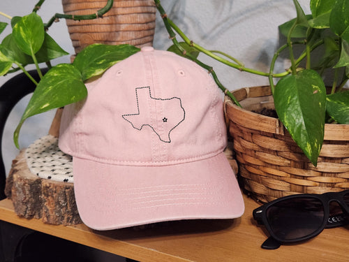 Custom Home State Hat – Embroidered State Outline with Optional Capital Star | 7 Hat Colors | All 50 States Available