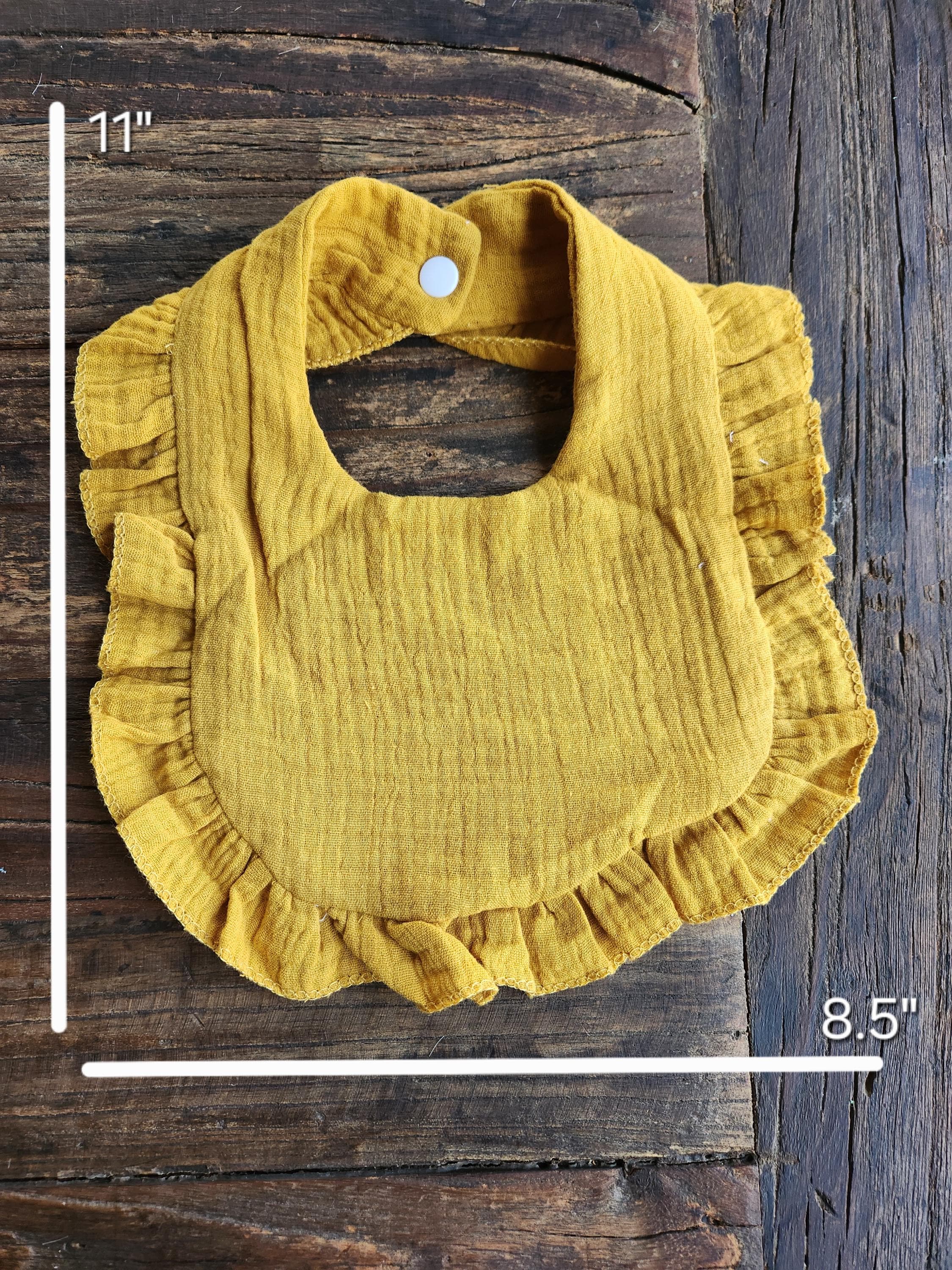 Personalized Muslin Embroidered Bib, & Burp Cloth + Velvet Bow | Custom Name or Initials