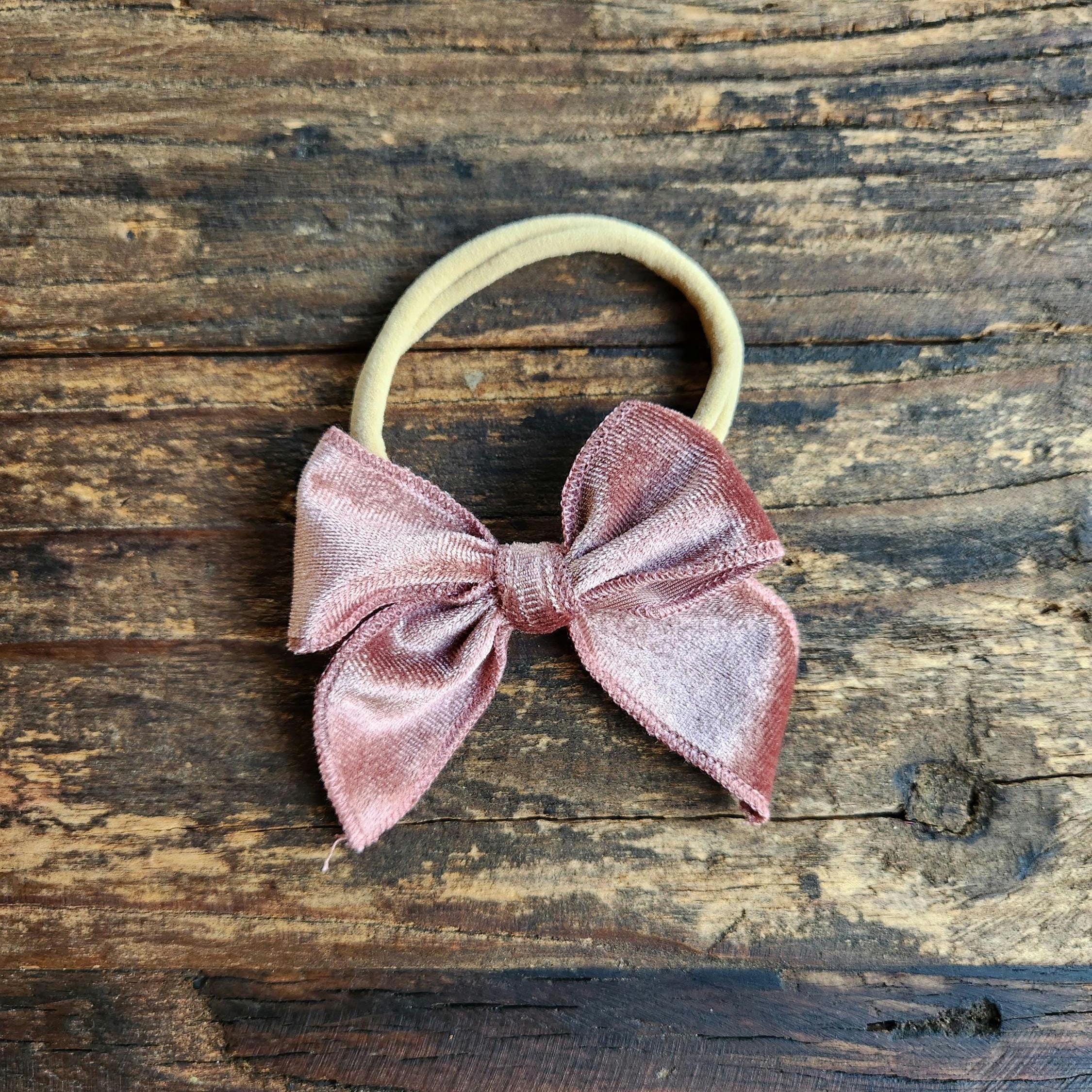 Personalized Muslin Embroidered Bib, & Burp Cloth + Velvet Bow | Custom Name or Initials