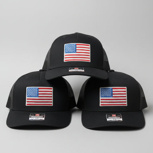 Richardson 112 American Flag Embroidered Hat