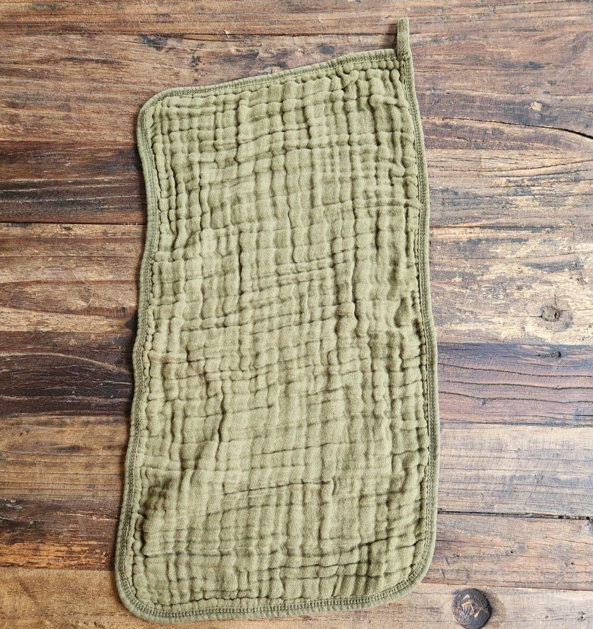 Personalized Muslin Embroidered Bandana Bib, & Burp Cloth | Custom Name or Initials