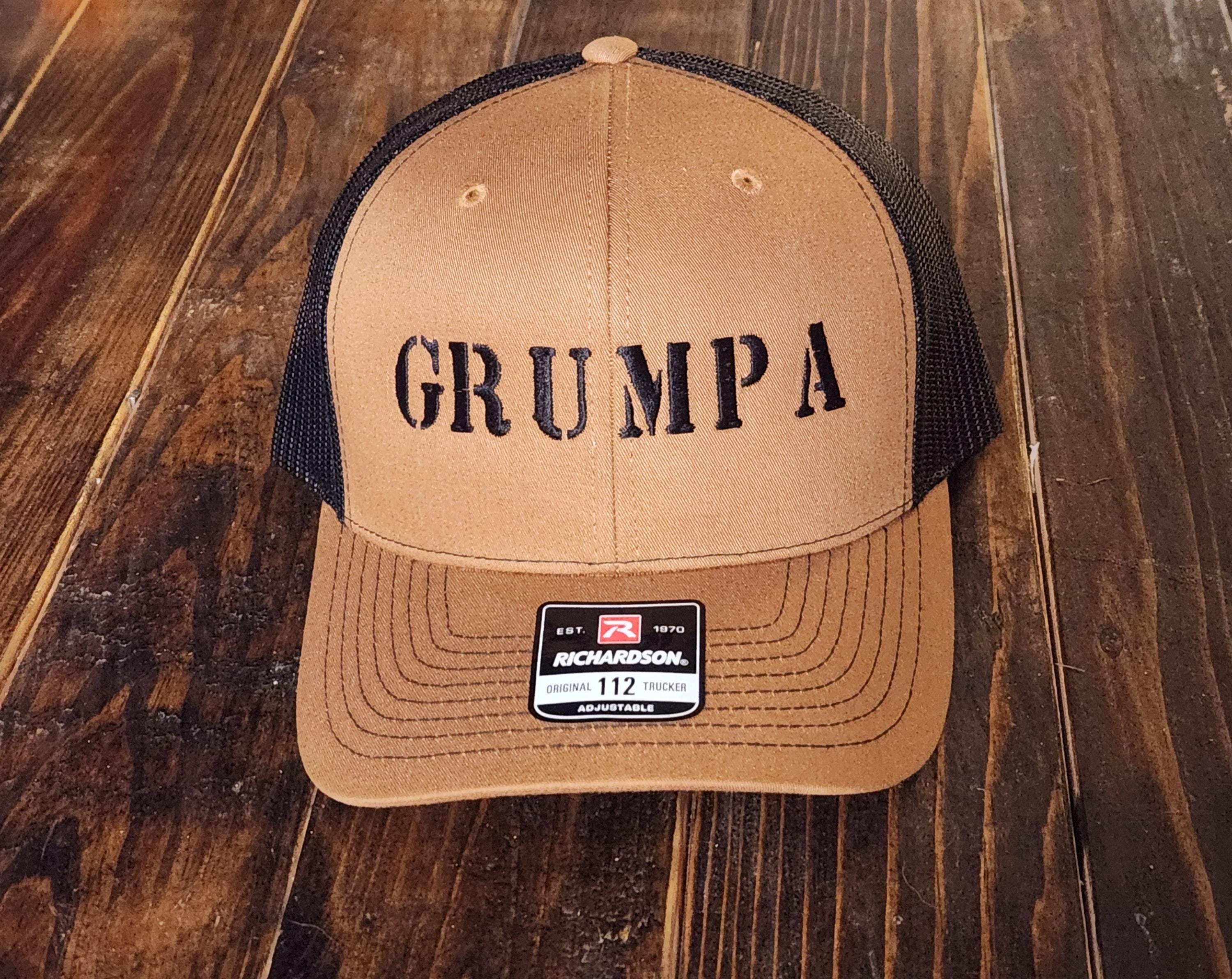 Custom Embroidered Grandpa Hat – Richardson 112 Trucker Cap