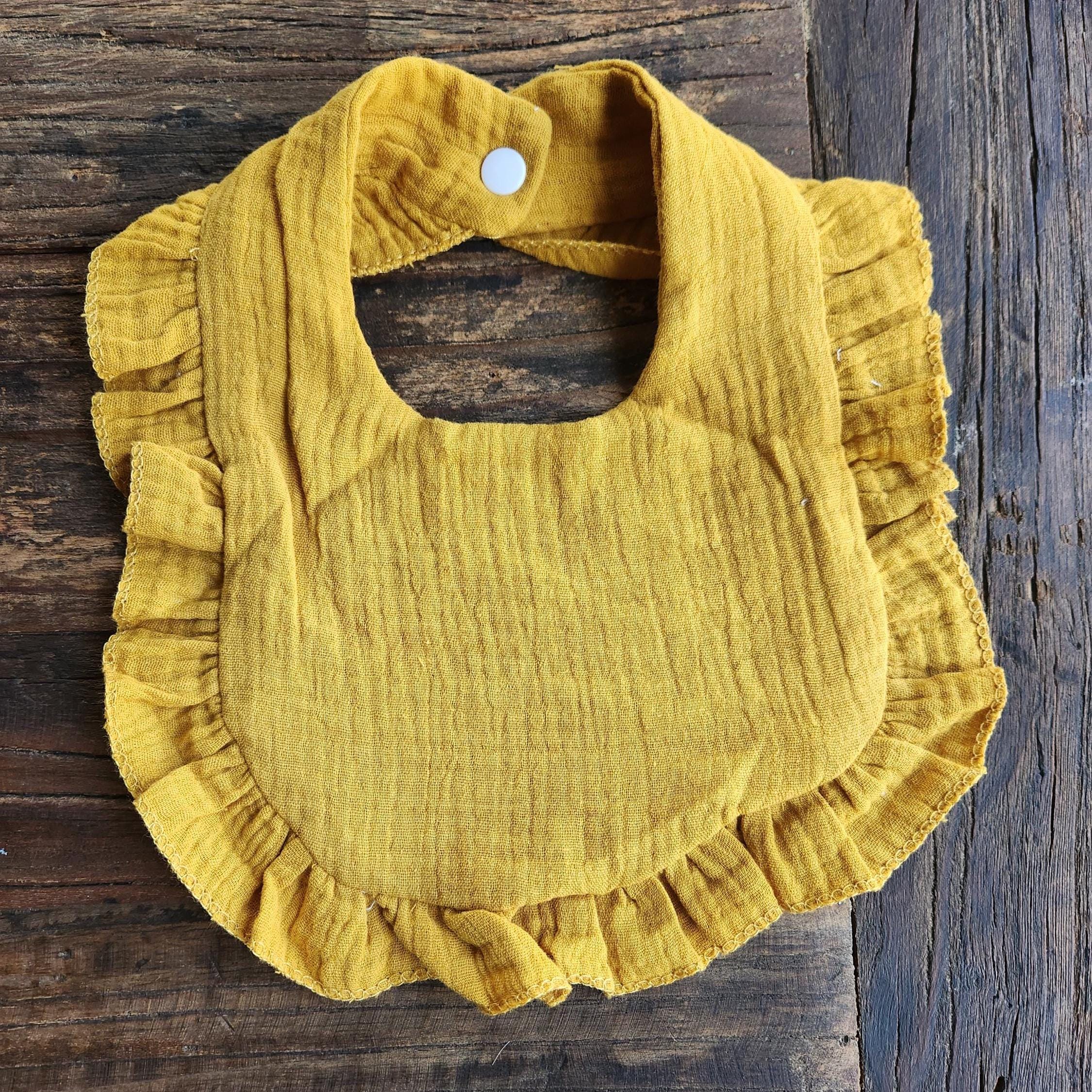 Personalized Muslin Embroidered Bib, & Burp Cloth + Velvet Bow | Custom Name or Initials