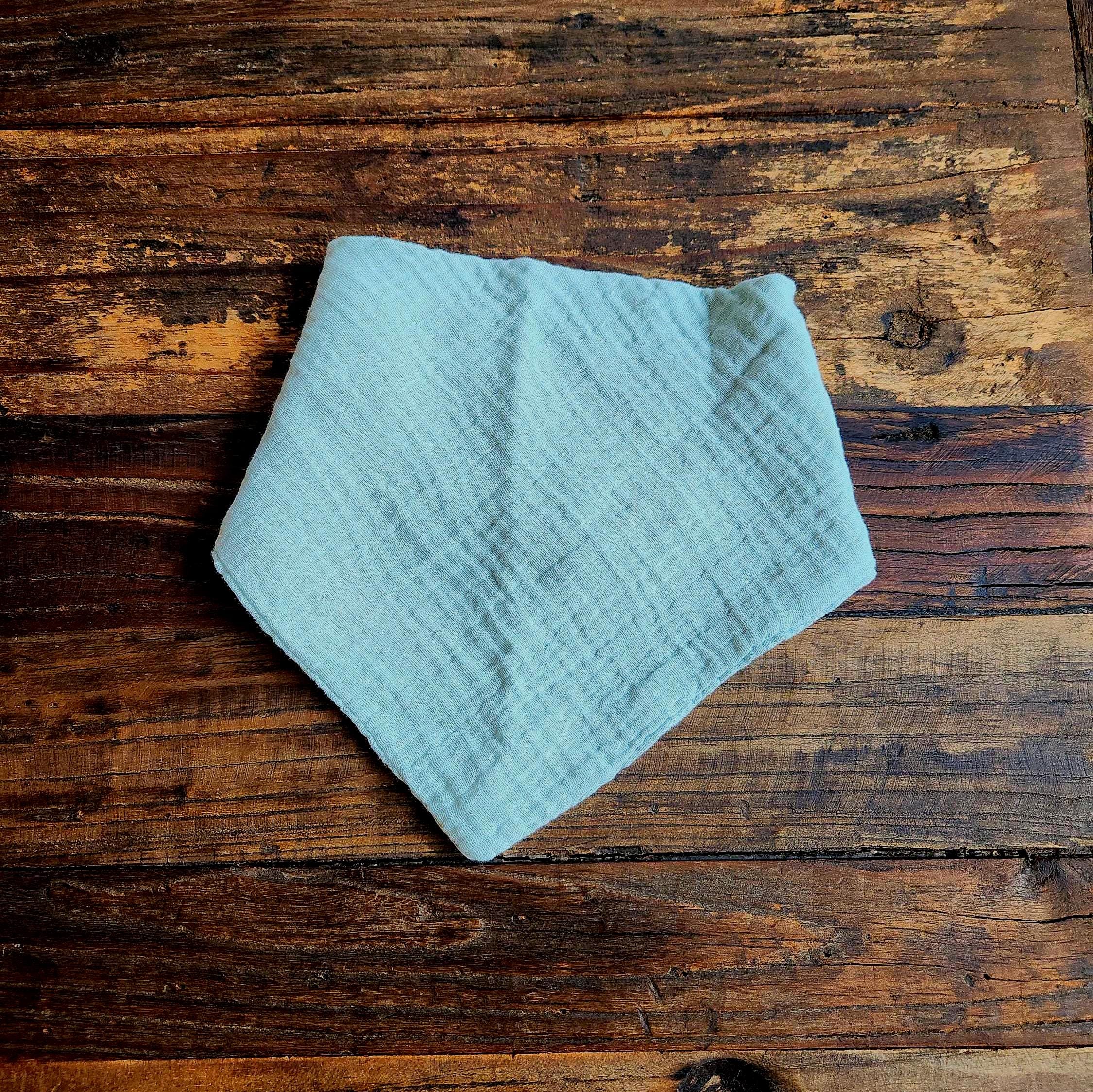 Personalized Muslin Embroidered Bandana Bib, & Burp Cloth | Custom Name or Initials