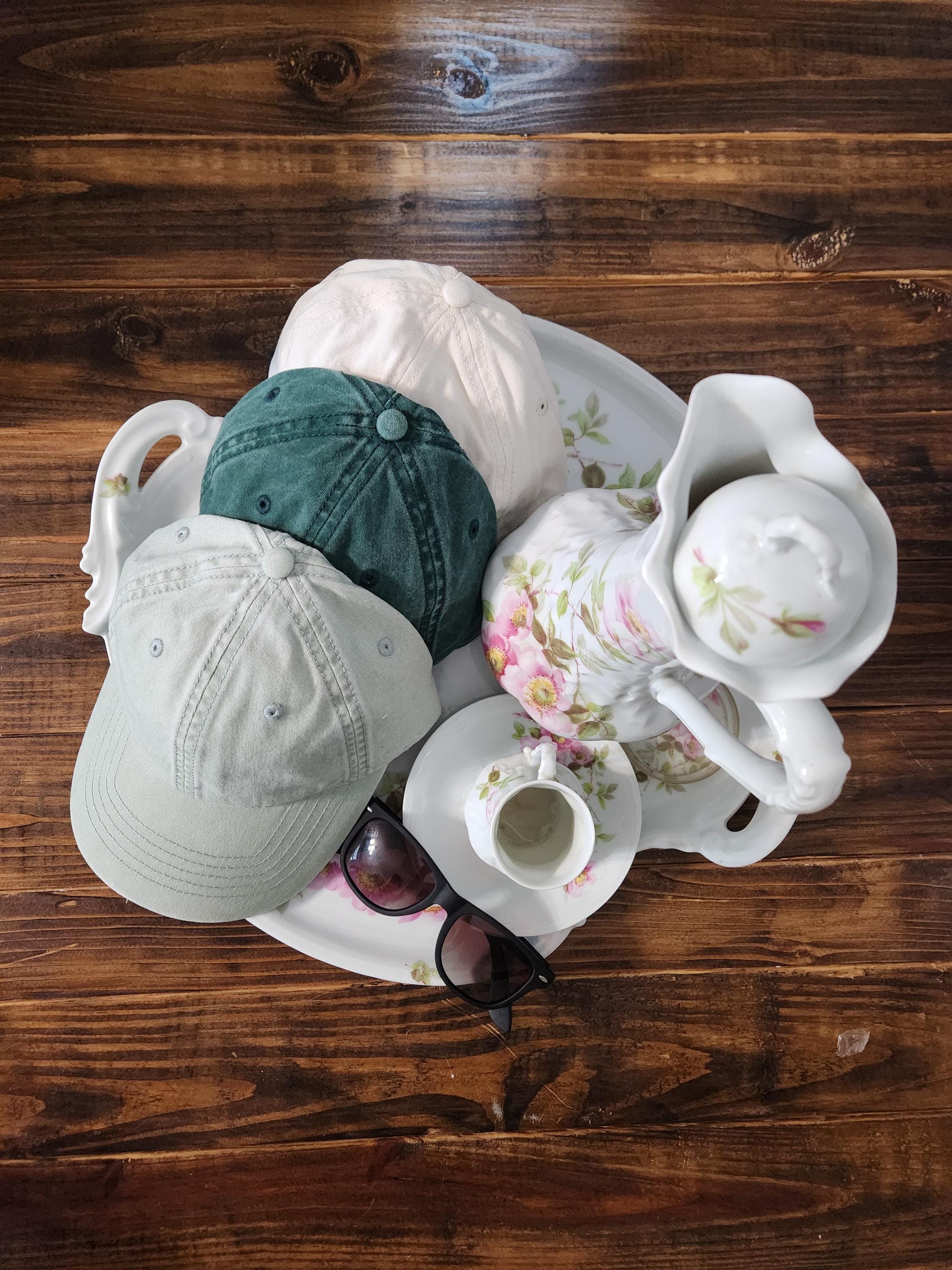 Embroidered Birth Month Flower Hat – Custom Floral Vintage Cap – Birthday Gift for Her – Nature Lover Soft Baseball Hat - Concealed Ponytail