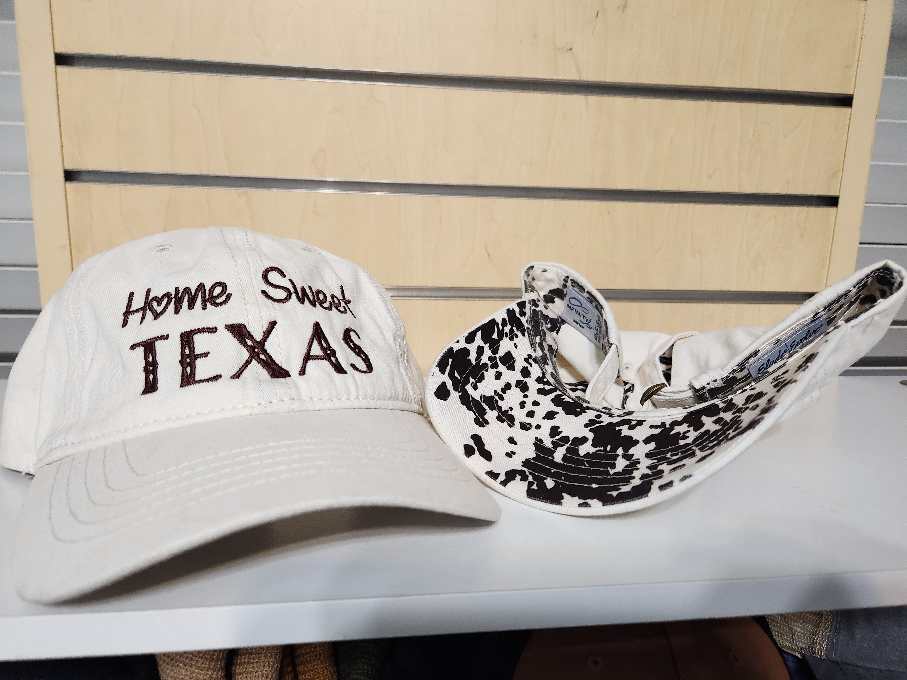 Home Sweet TEXAS Embroidered Hat-Concealed Ponytail-Under Visor Print